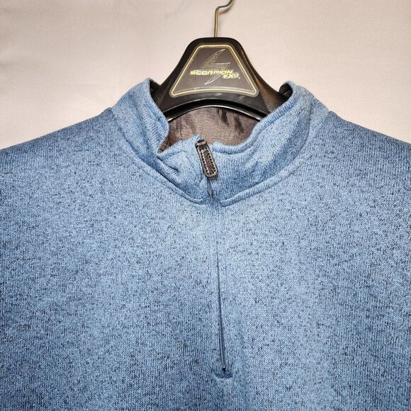 Wrangler Authentics Men's Long Sleeve Blue Fleece Sz XL Quarter-Zip Pre Owned - Picture 5 of 9